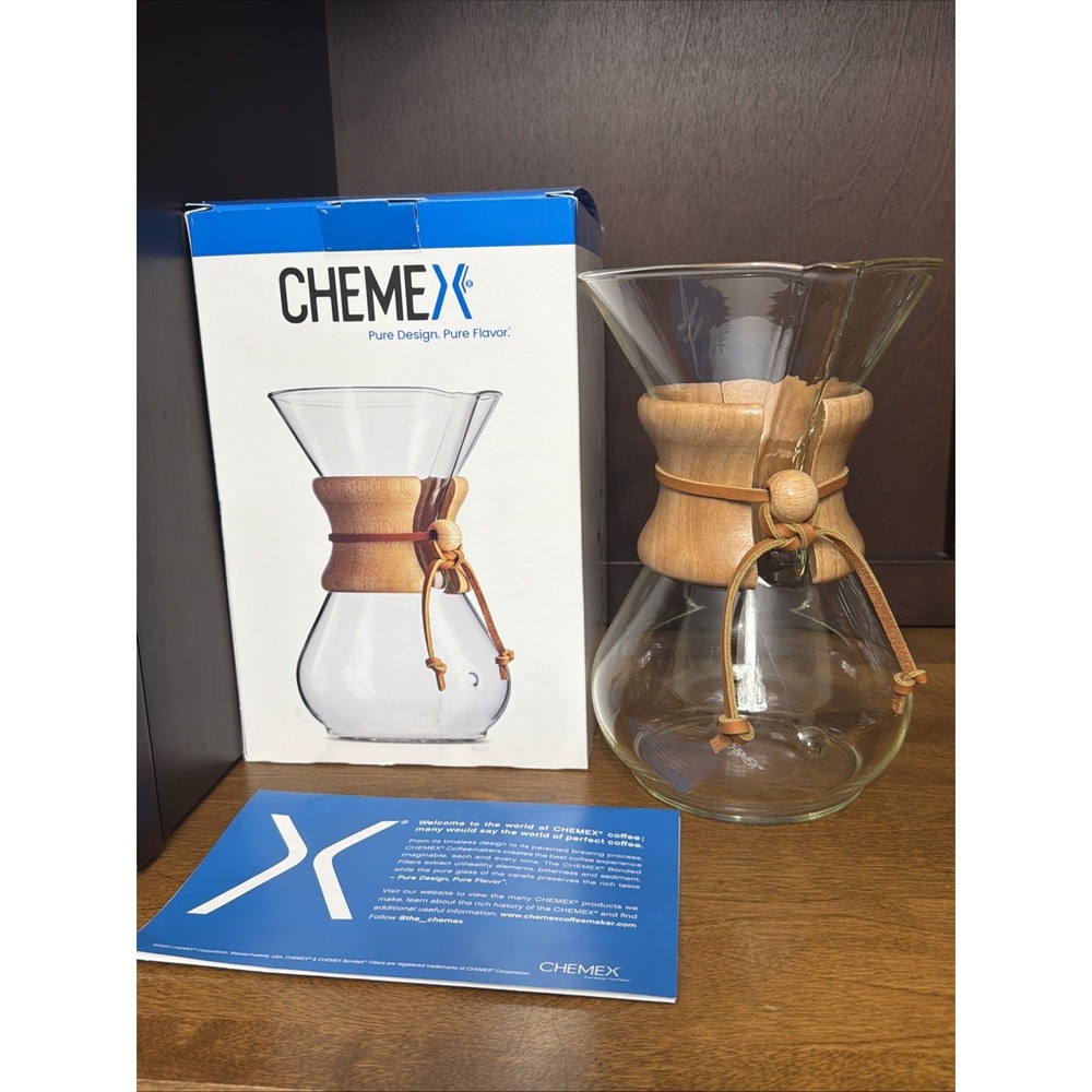 Chemex Classic 6-Cup Pour-Over Glass Coffeemaker - Open Box